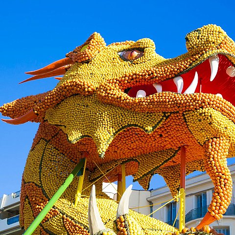 Exposition des motifs d'agrumes dans les jardins Biovès - Fête du Citron®