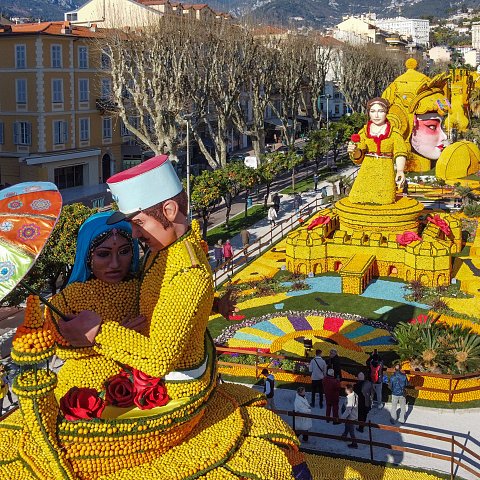 Exposition des motifs d'agrumes dans les jardins Biovès - 89ème Fête du Citron®