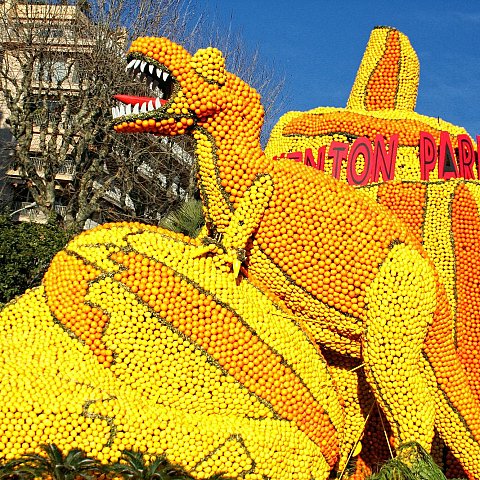 Exposition des motifs d'agrumes dans les jardins Biovès - Fête du Citron®