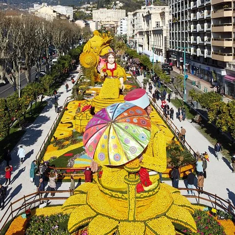 Exposition des motifs d'agrumes dans les jardins Biovès - 89ème Fête du Citron®