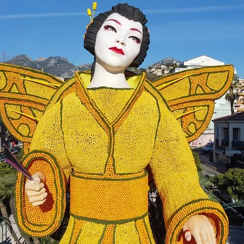 Exposition des motifs d'agrumes dans les jardins Biovès - 89ème Fête du Citron®